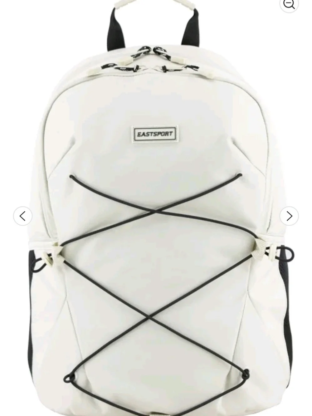 White Men’s Backpack with External Bungee